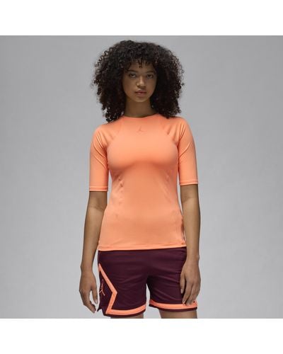 Nike Top double threat a manica corta jordan sport - Arancione