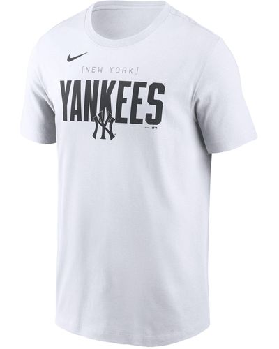 Nike New York Yankees Home Team Bracket Mlb T-shirt - White
