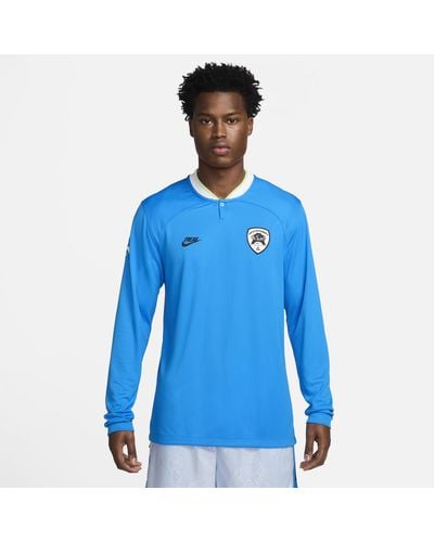 Nike Giannis Dri-fit Long-sleeve Basketball Top Polyester - Blue