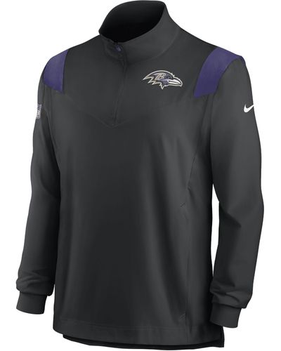 Nike Repel Coach (nfl Baltimore Ravens) 1/4-zip Jacket - Blue
