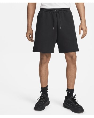 Nike Shorts in fleece sportswear tech fleece reimagined - Nero