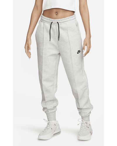 Nike Sportswear Tech Fleece Mid-rise Jogger Pants - White