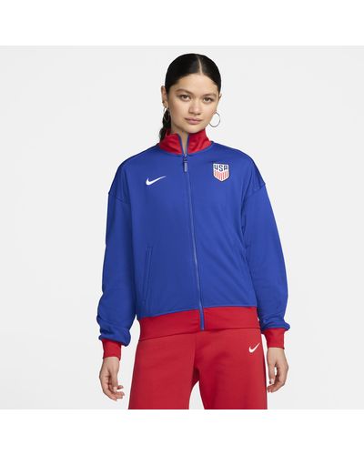 Nike Usmnt Academy Pro Dri-fit Soccer Jacket - Blue