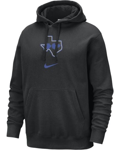 Nike Dallas Mavericks Club Fleece City Edition Nba Pullover Hoodie Cotton - Blue
