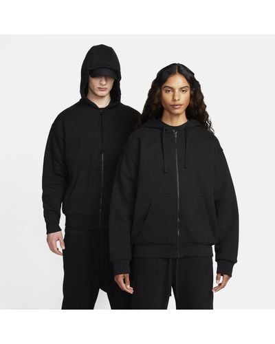Nike X Mmw Full-zip Fleece Hoodie - Black