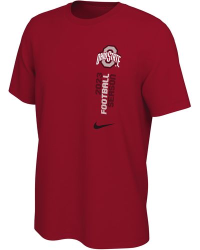 Nike Ohio State Schedule College T-shirt - Red