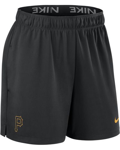 Nike Pittsburgh Pirates Authentic Collection Practice Dri-fit Mlb Shorts - Black