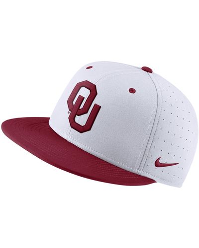 Nike Oklahoma College Fitted Baseball Hat - Purple
