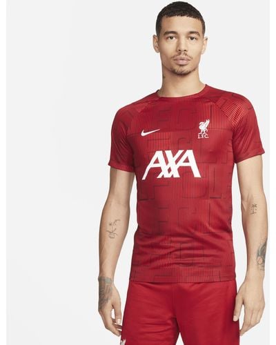 Nike Liverpool F.c. Academy Pro Dri-fit Pre-match Football Top 50% Recycled Polyester - Red