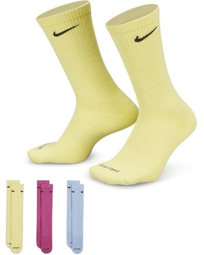 Nike Everyday Plus Cushioned Training Crew Socks (3 Pairs) - Brown