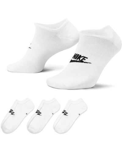 Nike Sportswear Everyday Essential No-show Socks (3 Pairs) 50% Recycled Polyester - White