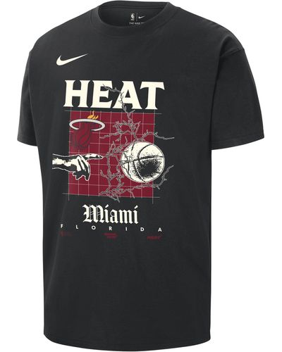 Nike Miami Heat Courtside Nba Max90 T-shirt - Black