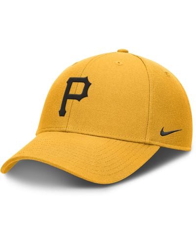 Nike Pittsburgh Pirates Evergreen Club Dri-fit Mlb Adjustable Hat - Yellow