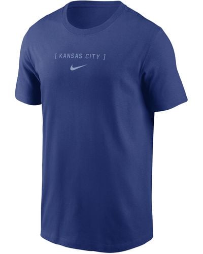 Nike Kansas City Royals Large Logo Back Stack Mlb T-shirt - Blue