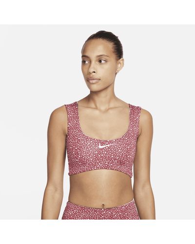 Nike Top da mare corto e reversibile - Rosa