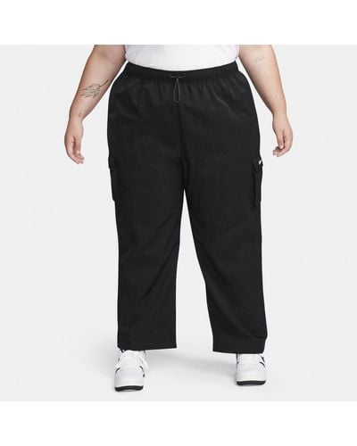 Nike Sportswear Essential Geweven Cargobroek Met Hoge Taille - Zwart