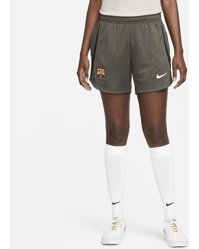Nike F.c. Barcelona Strike Dri-fit Knit Football Shorts 50% Recycled Polyester - Grey