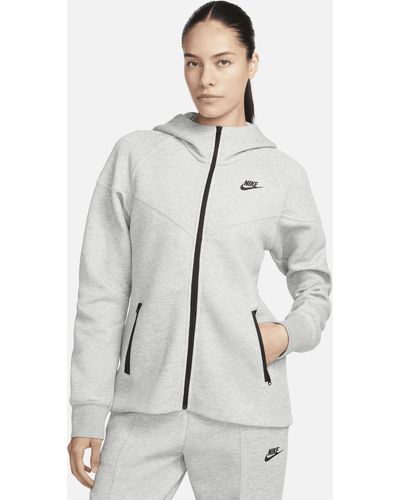 Nike Sportswear Tech Fleece Windrunner Hoodie Met Rits - Grijs