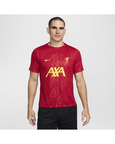 Nike Liverpool F.c. Academy Pro Dri-fit Football Pre-match Short-sleeve Top - Red