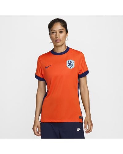 Nike Netherlands ( Team) 2024/25 Stadium Home Dri-fit Football Replica Shirt 50% Recycled Polyester - Orange