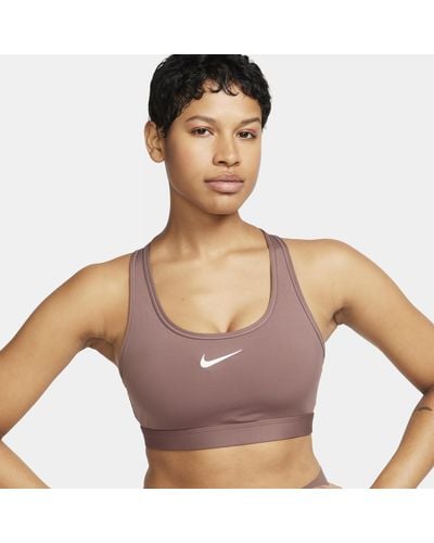 Nike Swoosh Medium-support Padded Sports Bra 50% Recycled Polyester - Purple