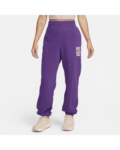 Nike Sportswear joggingbroek Van Fleece - Paars