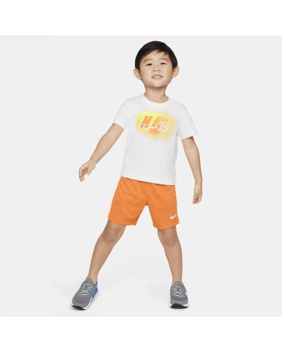 Nike Hazy Rays Toddler Shorts Set Polyester - White