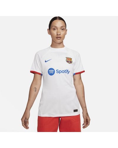 Nike F.c. Barcelona 2023/24 Stadium Away Dri-fit Football Shirt Polyester - White
