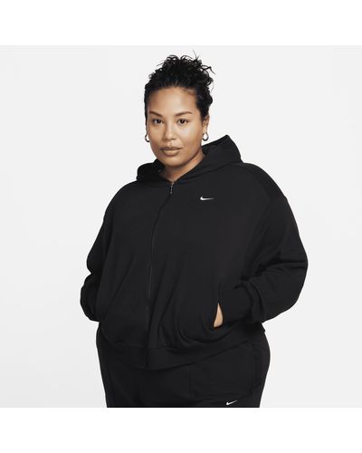 Nike Sportswear Chill Terry Loose Full-zip French Terry Hoodie (plus Size) - Black