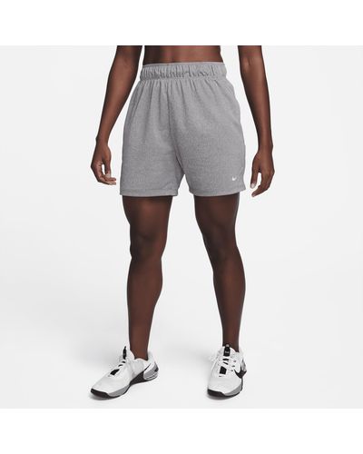 Nike Attack Dri-fit Fitness Mid-rise 5" Unlined Shorts - Natural