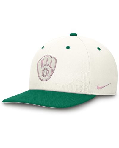 Nike Milwaukee Brewers Sail Pro Dri-fit Mlb Adjustable Hat - Green