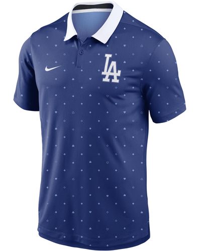 Nike Los Angeles Dodgers Legacy Icon Vapor Dri-fit Mlb Polo - Blue