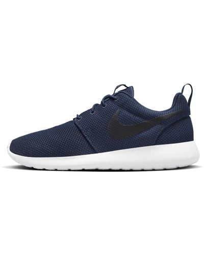 Nike Roshe Run 511881-405 Midnight Navy Low Top Casual Sneaker Shoes Ank13 - Blue