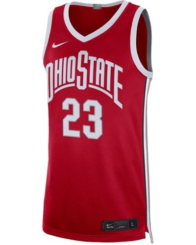 Nike Ohio State Limited Dri-fit University Basketball Jersey 50% Recycled Polyester - Red