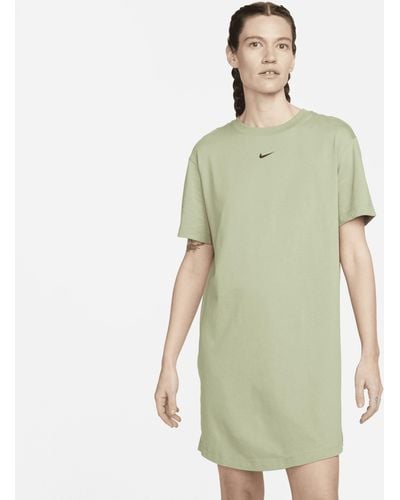 Nike Sportswear Chill Knit Oversized T-shirt Dress Cotton - Green