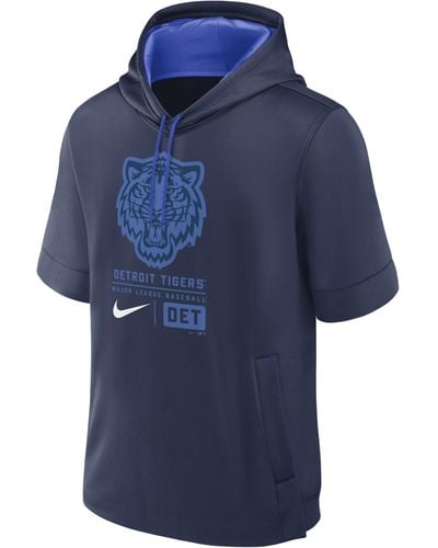 Nike Detroit Tigers City Connect Mlb Short-sleeve Pullover Hoodie - Blue