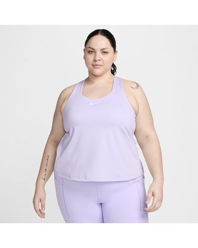 Nike Swoosh Medium-support Padded Sports Bra Tank Top (plus Size) - Purple