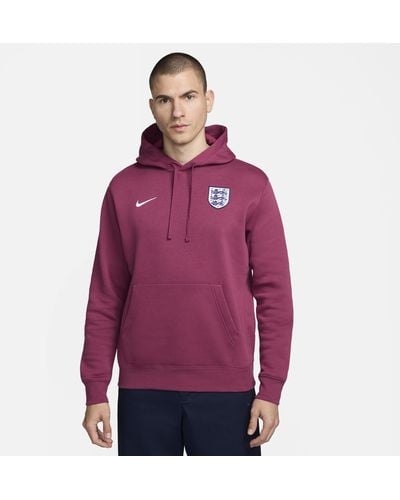 Nike England Club Football Pullover Hoodie - Purple