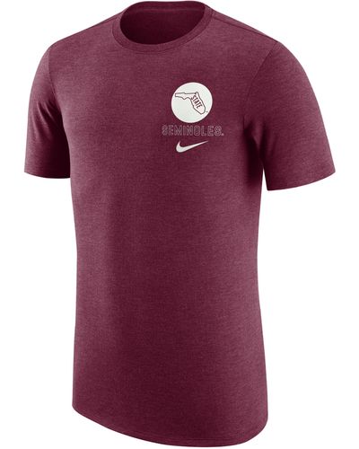 Nike Florida State College Crew-neck T-shirt - Purple