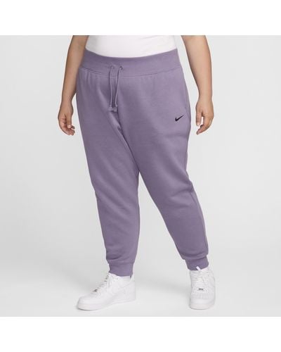 Nike Sportswear Phoenix Fleece High-waisted Jogger Pants (plus Size) - Purple