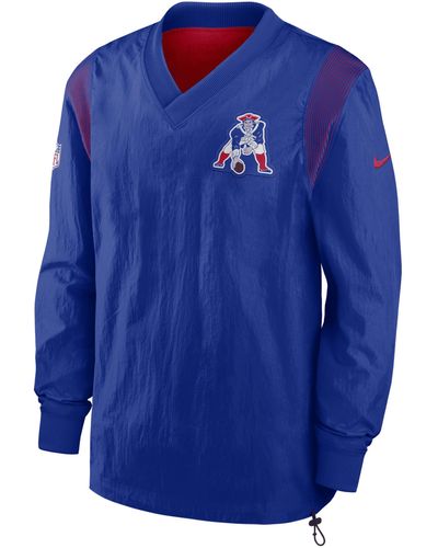 Nike Throwback Stack (nfl New England Patriots) Pullover Jacket - Blue