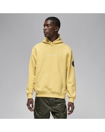 Nike Nike Paris Saint-germain Wordmark Fleece Pullover Hoodie - Yellow