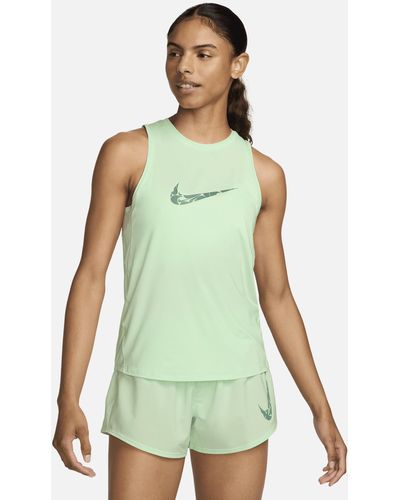 Nike One Graphic Running Tank Top Polyester - Green