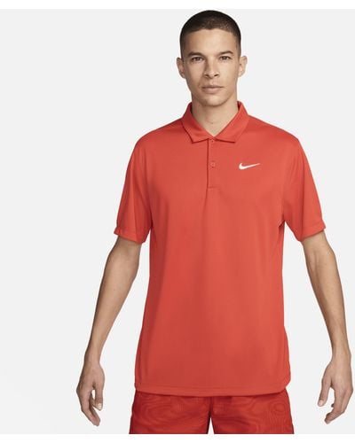 Nike Polo da tennis court dri-fit - Rosso