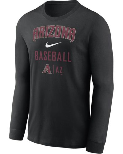 Nike Arizona Diamondbacks Diamond Mlb Long-sleeve T-shirt in Gray for Men