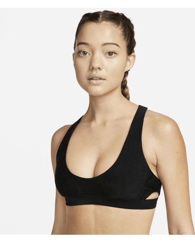 Nike Cut-out Bikini Swimming Top Polyester - Black