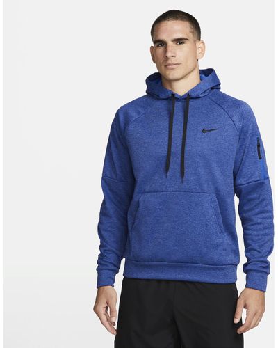 Nike Therma Therma-fit Hooded Fitness Pullover - Blue