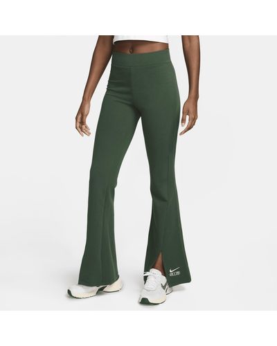 Nike Air High-waisted Full-length Split-hem Leggings - Green