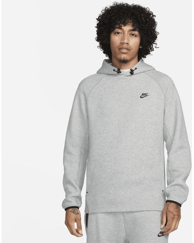 Nike Felpa pullover con cappuccio sportswear tech fleece - Grigio