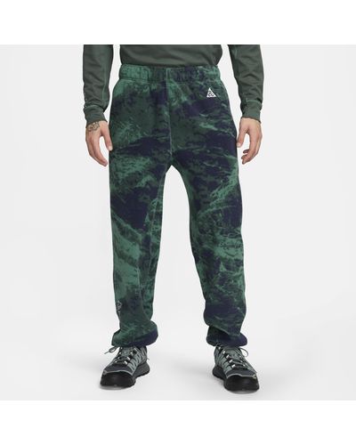 Nike Acg "wolf Tree" Allover Print Trousers - Blue